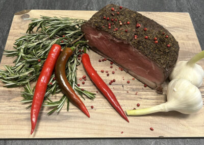 Catering Braten mit verschiedenen Gewürzen